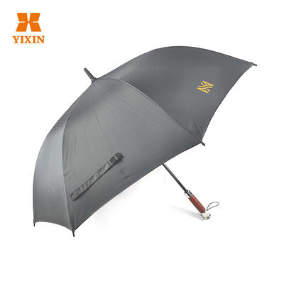 2019 High Quality Automatic Umbrella Open 27 Inch 8 Ribs Golf Straight Wooden With Silver Handle Umbrella