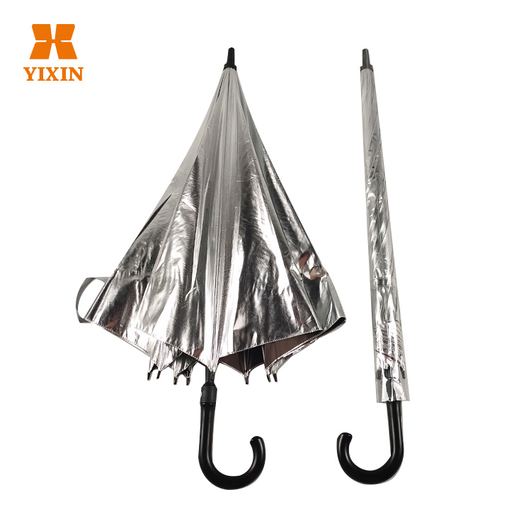 High Quality All Fiber Creative Umbrella Reflective Straight UV Protection Umbrella