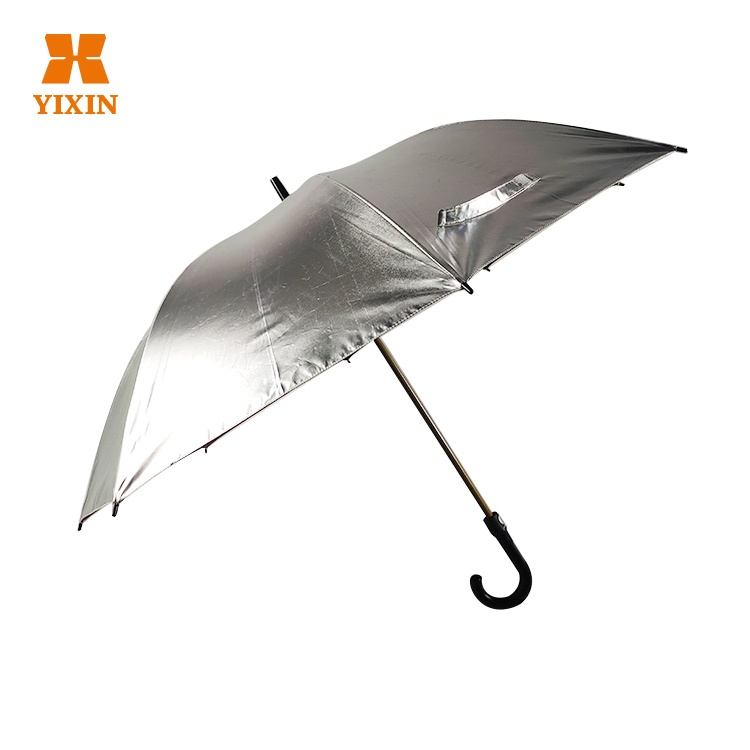 23 Inch 8k All Fiber Creative Golf Umbrella Reflective Straight Umbrella