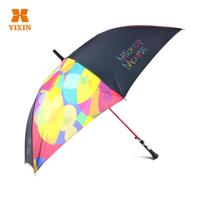 Luxury Golf Umbrella 2019 Advertising Design Logo Promotional 190t Pongee 23 Inch 8k Straight Golf Windproof Umbrella