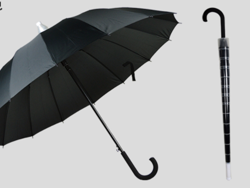 Wind-resistant 16-bone long-handle umbrella telescopic cover does not drip