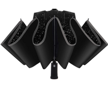 Hot sale reverse folding umbrella with LED light rain and rain umbrella