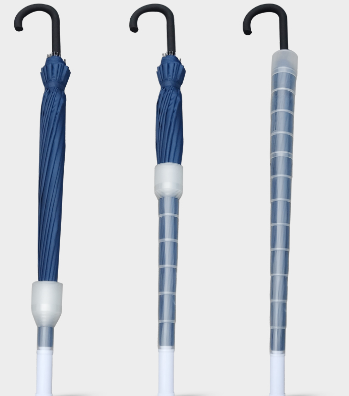 Umbrella cover with rain and rain dual-purpose steel frame long handle umbrella umbrella cover use effect demonstration video